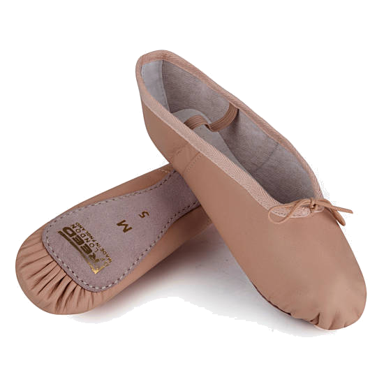 (image for) Leather Ballet Shoes - pink